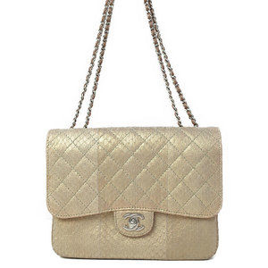 Chanel Python Chain Shoulder Bag Black